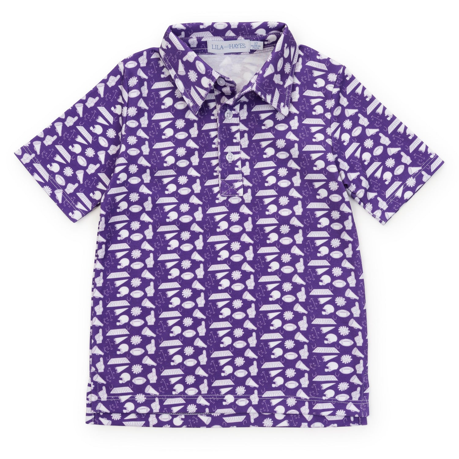 Griffin Boys' Pima Cotton Polo Golf Shirt - Pep Rally Purple