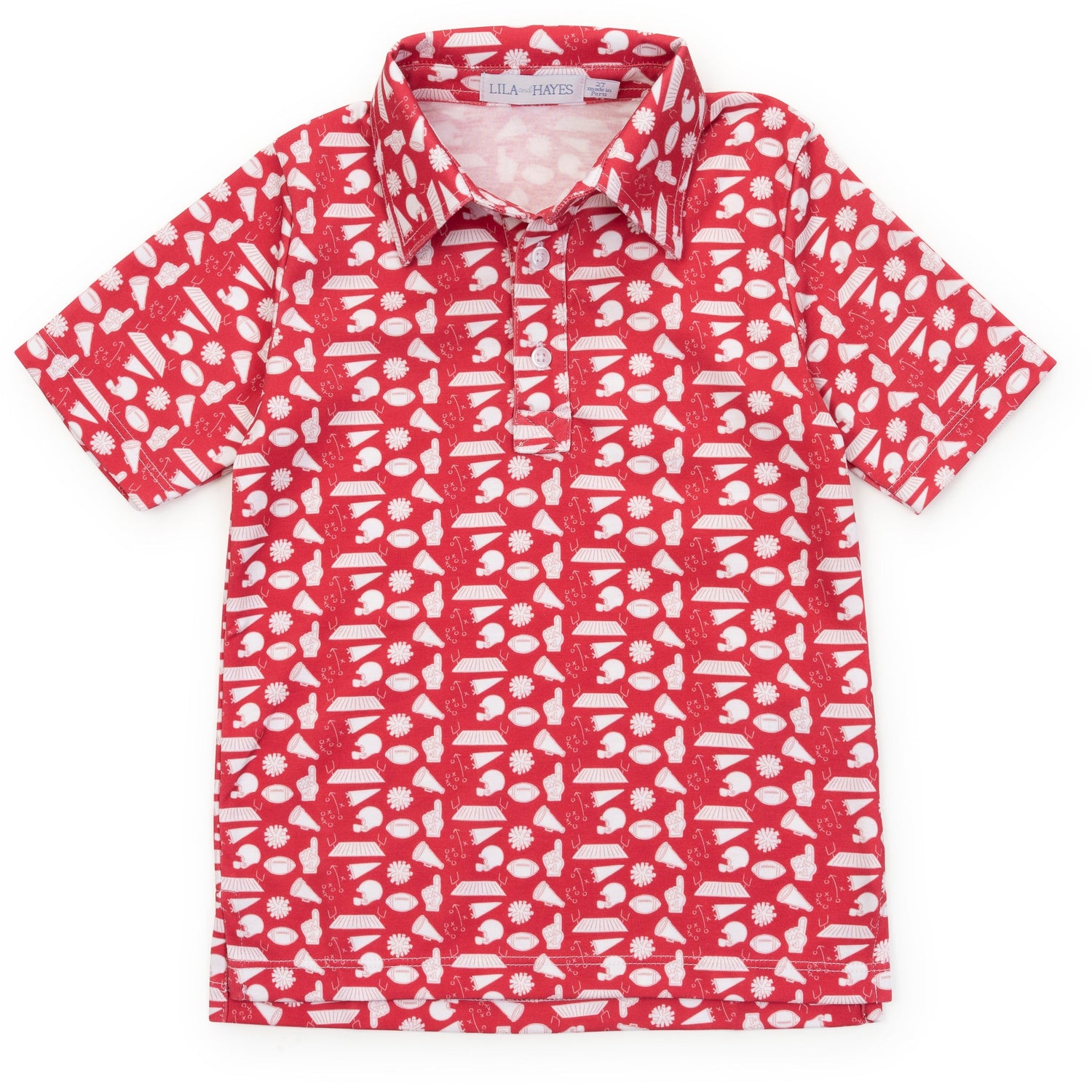 Griffin Boys' Pima Cotton Polo Golf Shirt - Pep Rally Red