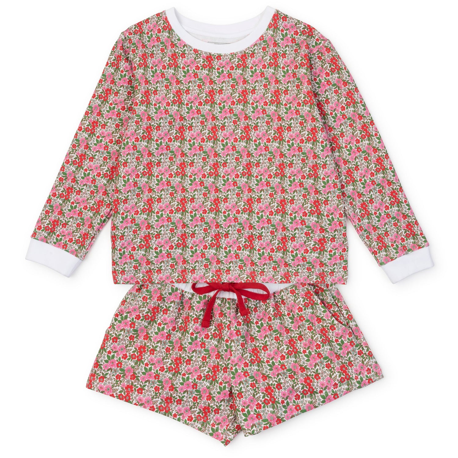 Janann Women's Sweatshirt Short Set - Floral Noel