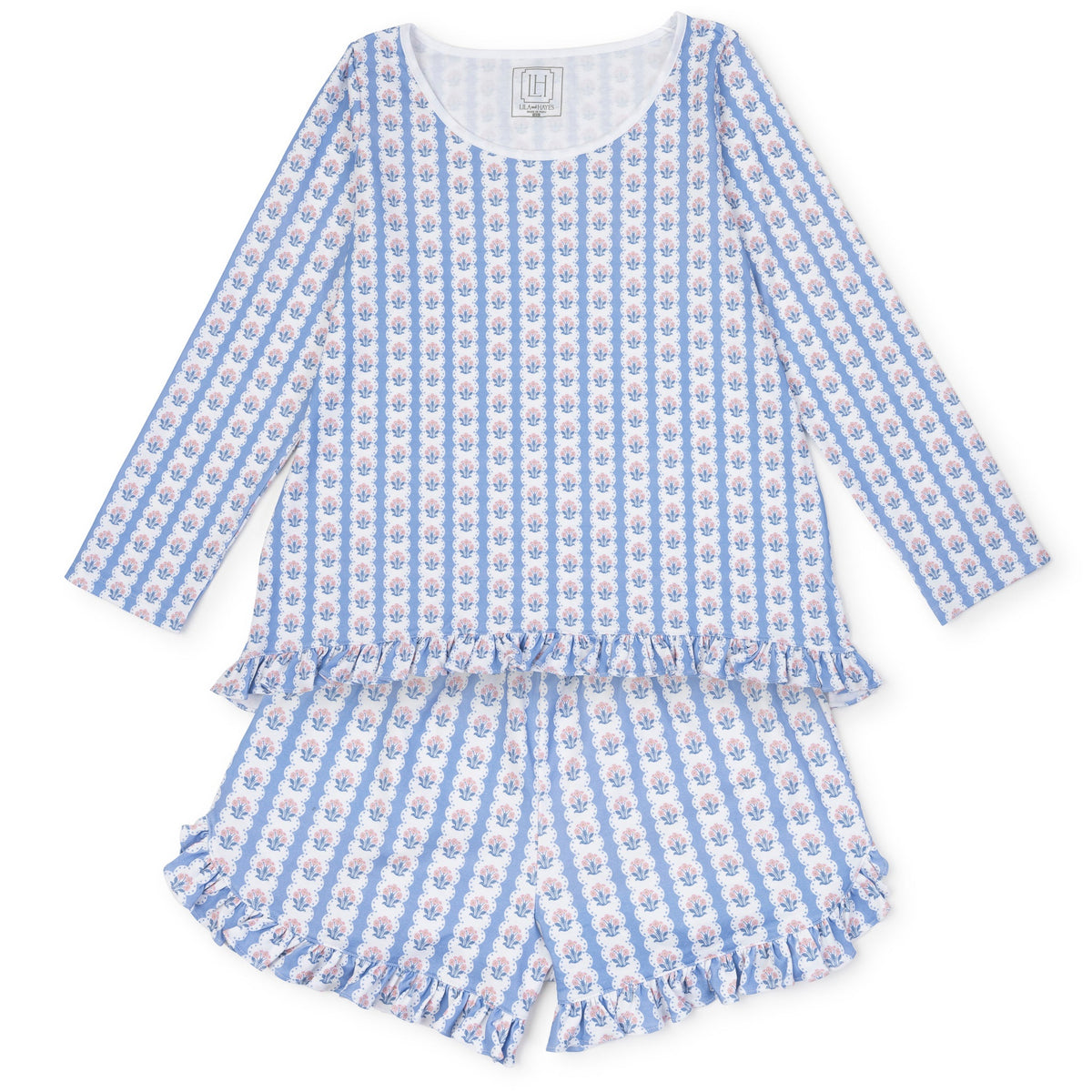 Everyday Kathryn Women's Pajama Short Set - Harvest Ribbon Floral Kidswear
