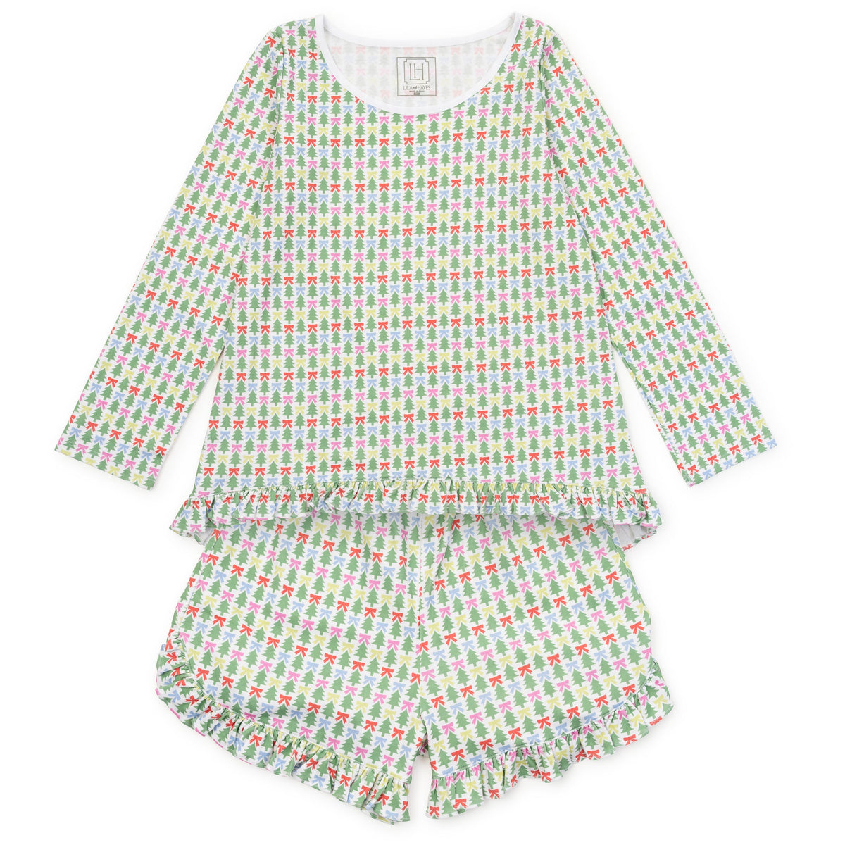 Everyday Kathryn Women's Pajama Short Set - Tree Topper Bows Kidswear