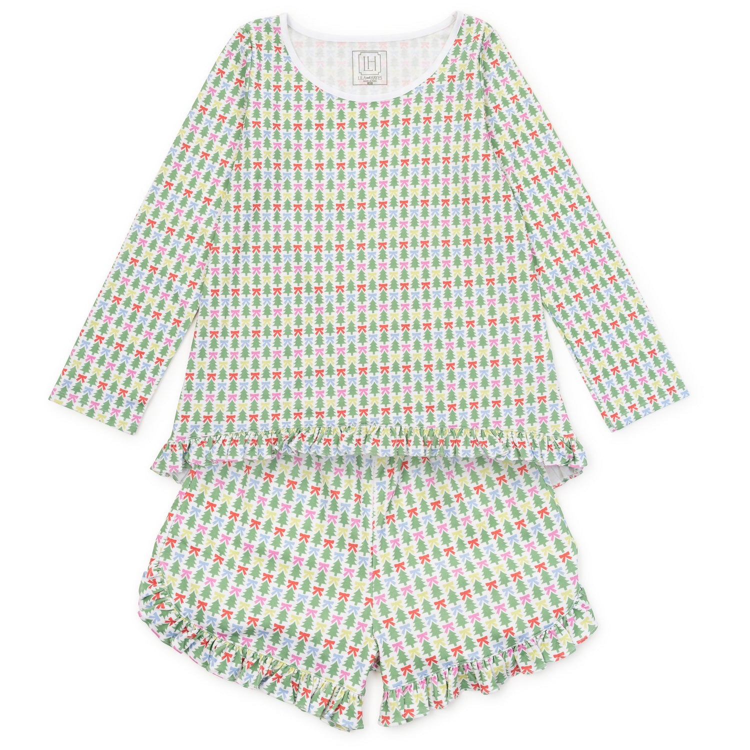 Kathryn Women's Pajama Short Set - Tree Topper Bows