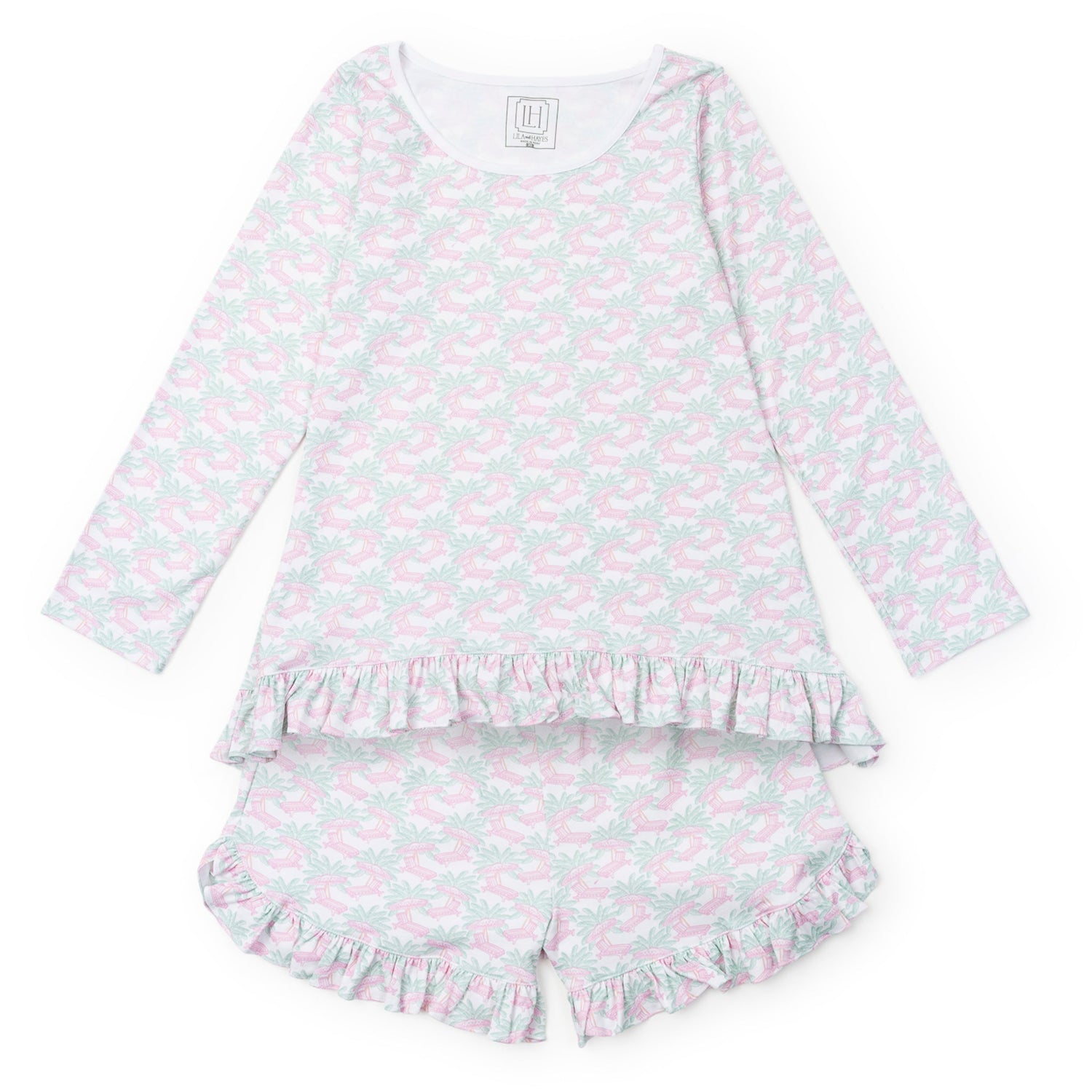 Kathryn Women's Pajama Short Set Poolside Palms
