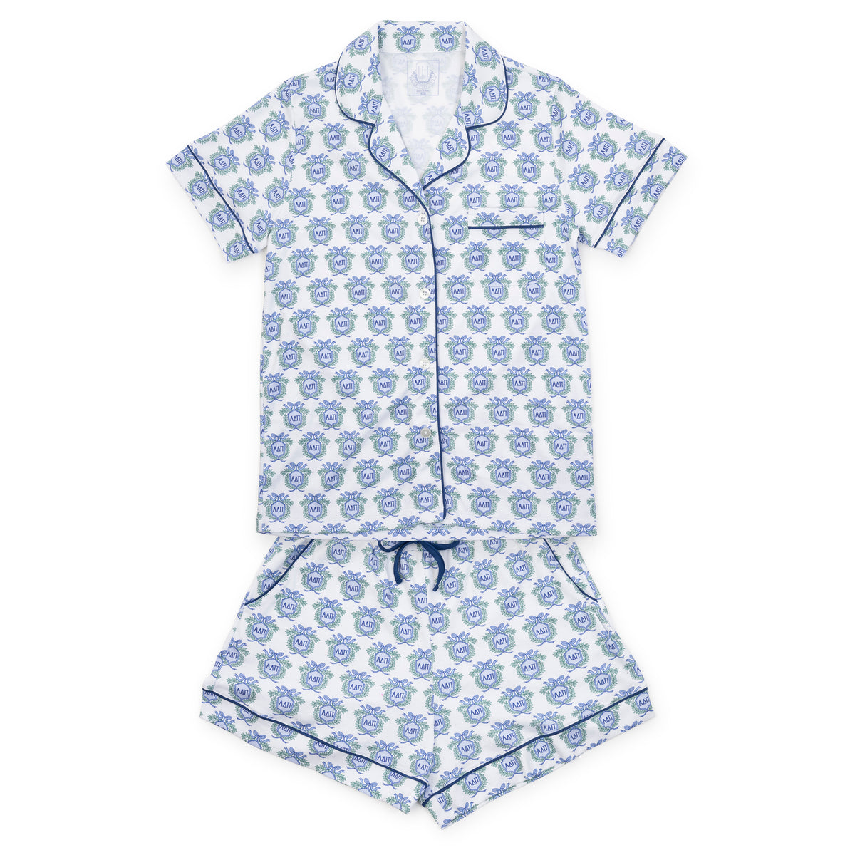 Everyday Claire Women's Pajama Short Set - Alpha Delta Pi Crest Kidswear