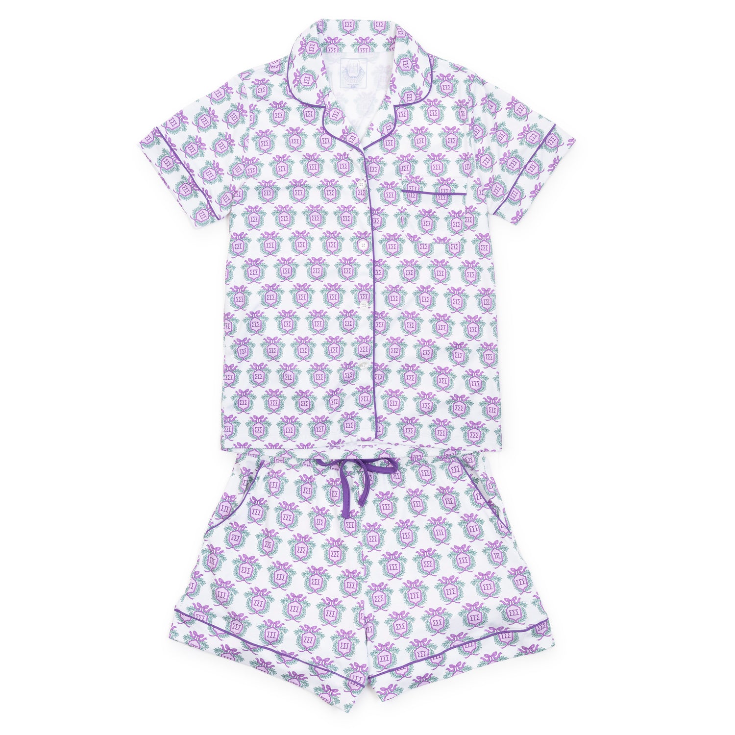 Claire Women's Pajama Short Set - Sigma Sigma Sigma Crest