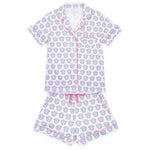 Everyday Claire Women's Pajama Short Set - Zeta Tau Alpha Crest Kidswear