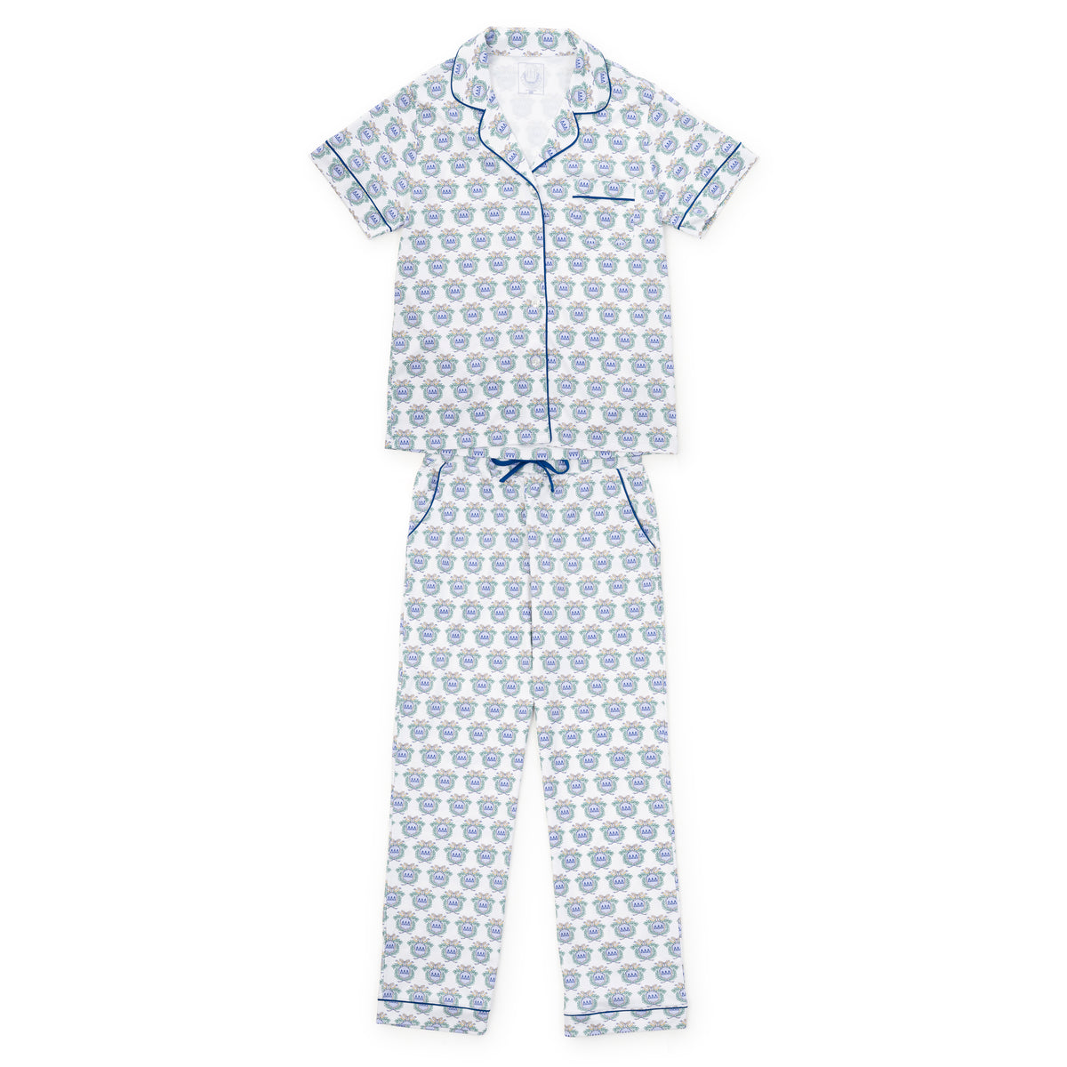 Everyday Laney Women's Pima Cotton Pajama Pant Set - Tri Delta Crest Kidswear