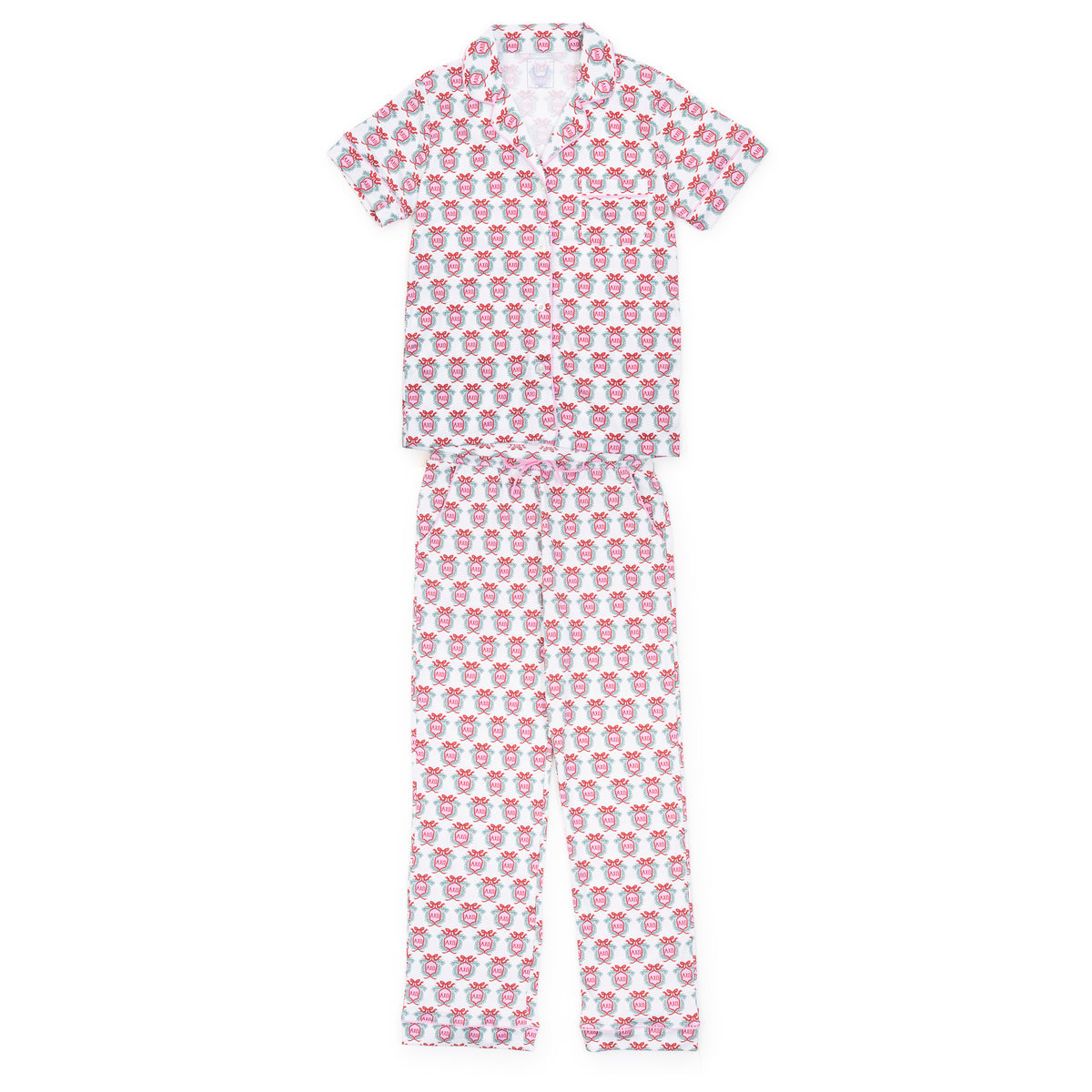 Everyday Laney Women's Pima Cotton Pajama Pant Set - Alpha Chi Omega Crest Kidswear