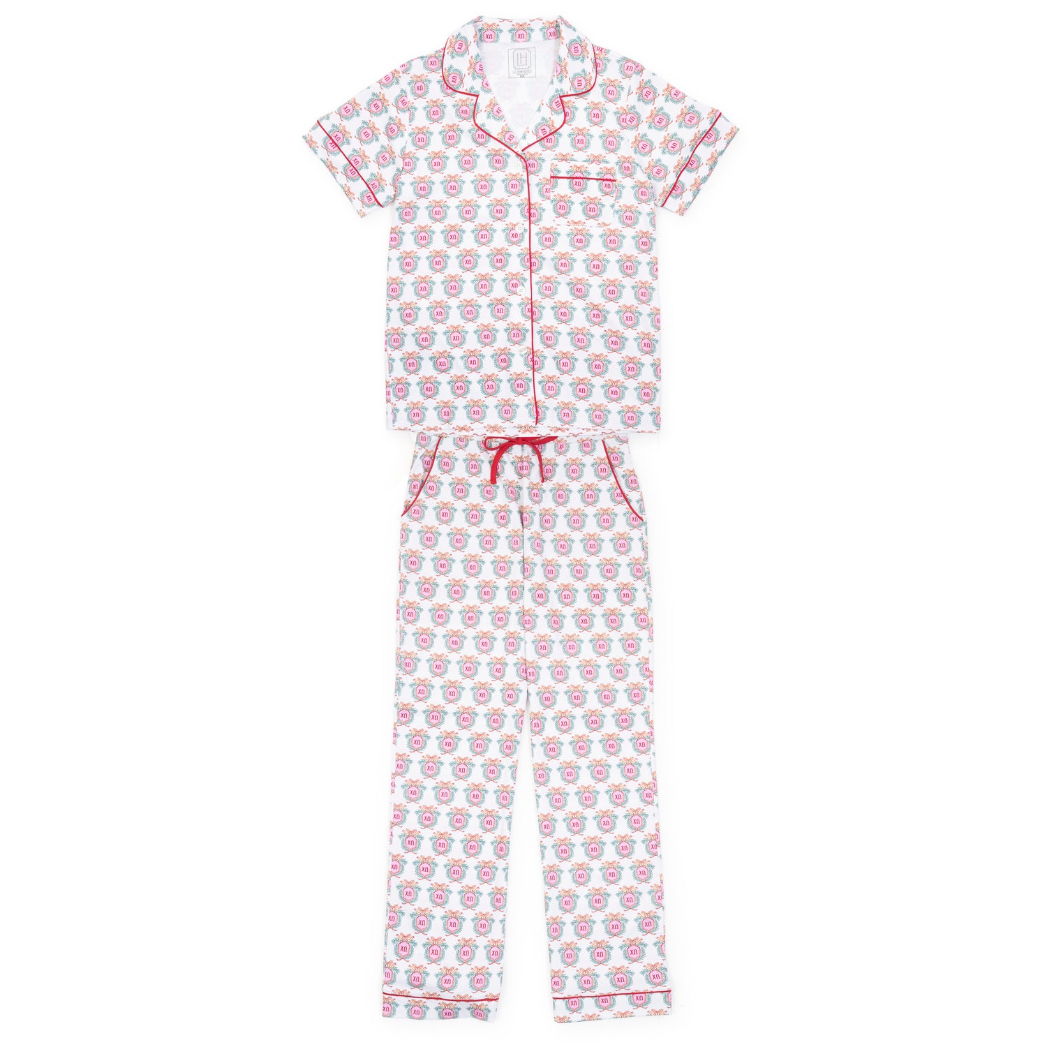 Laney Women's Pima Cotton Pajama Pant Set - Chi Omega Crest