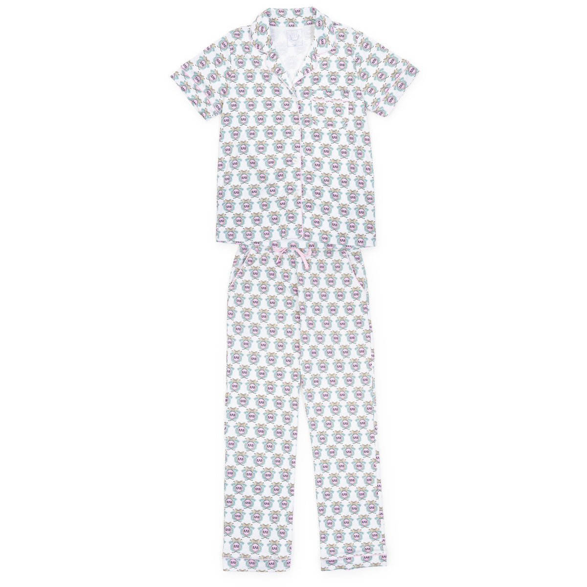 Everyday Laney Women's Pima Cotton Pajama Pant Set - Kappa Alpha Theta Crest Kidswear