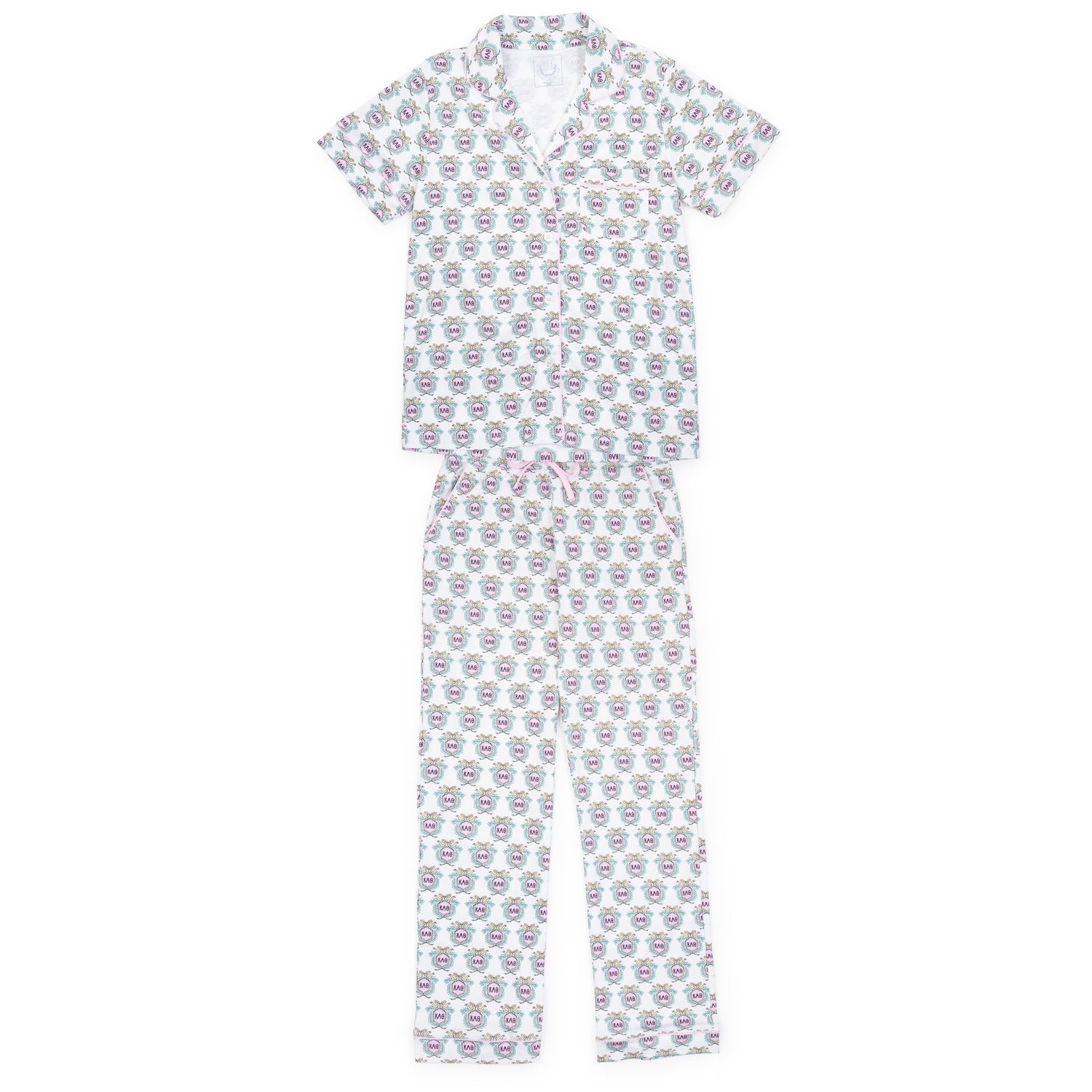 Laney Women's Pima Cotton Pajama Pant Set - Kappa Alpha Theta Crest