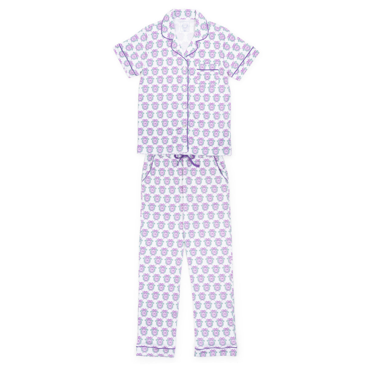 Everyday Laney Women's Pima Cotton Pajama Pant Set - Sigma Kappa Crest Kidswear