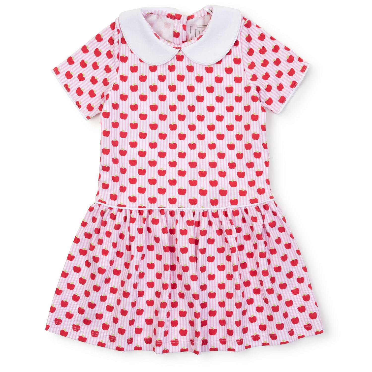 Libby Girls' Dress - Schoolhouse Apples Pink