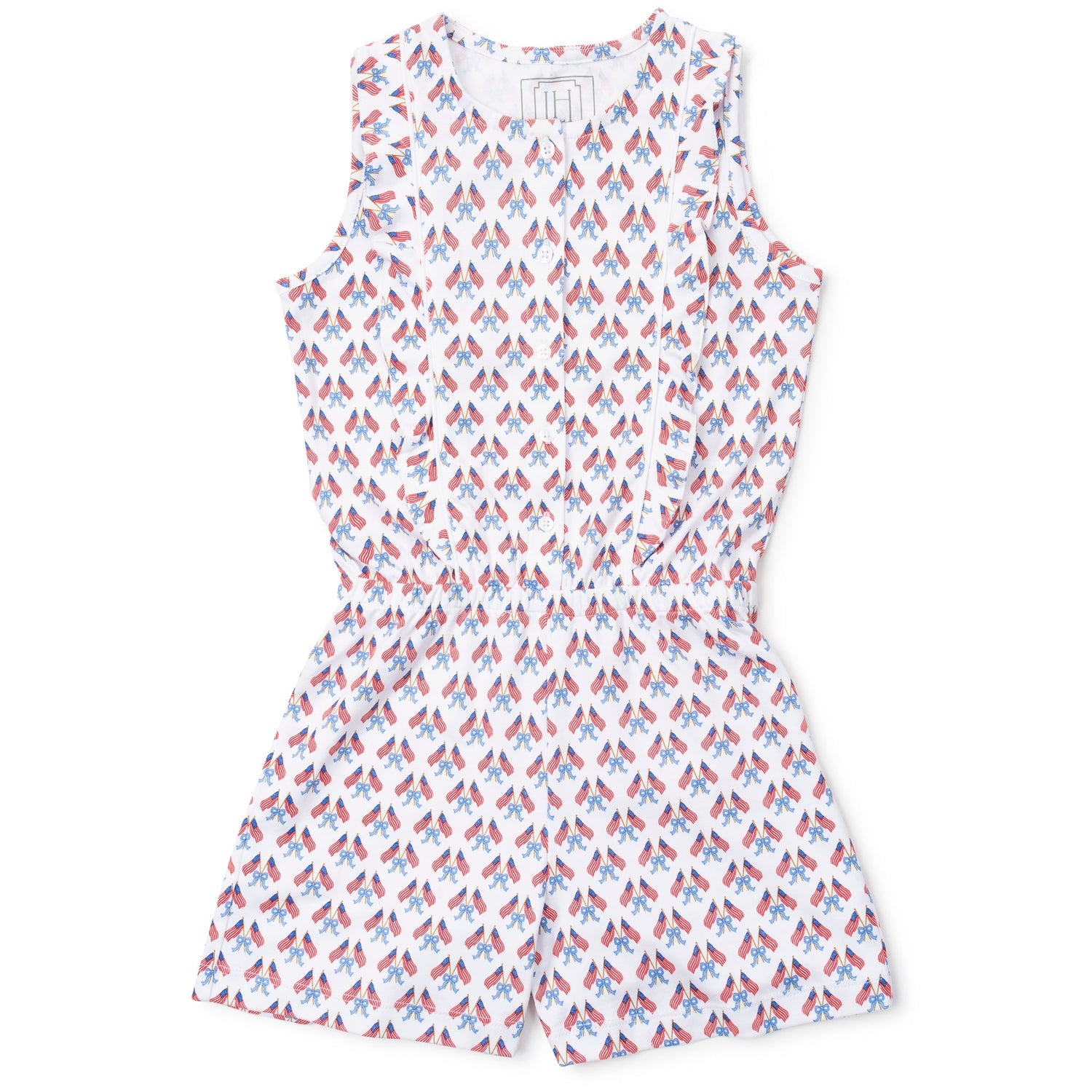 Lola Girls' Romper - Stars, Stripes and Bows