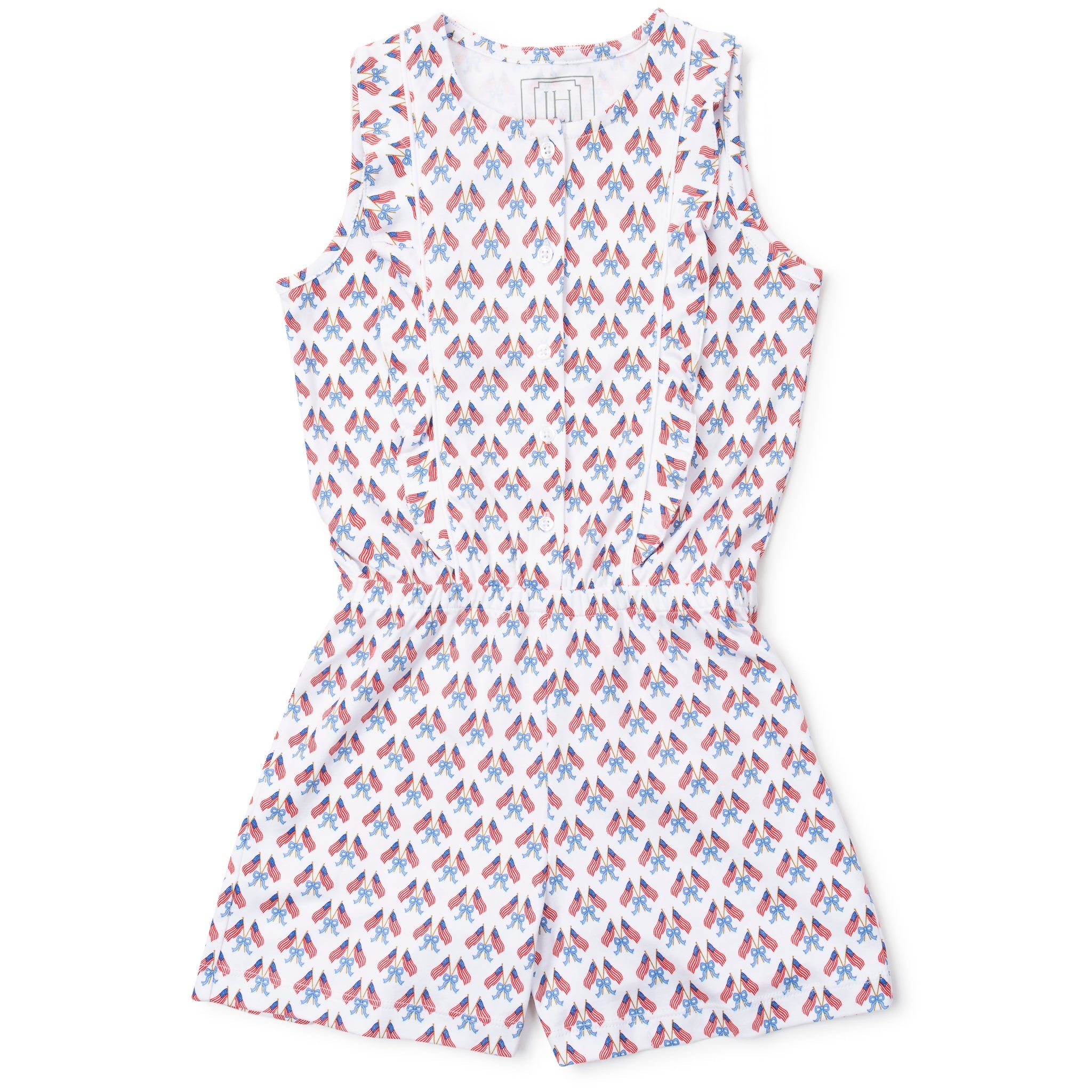 Lola Girls' Romper - Stars, Stripes and Bows