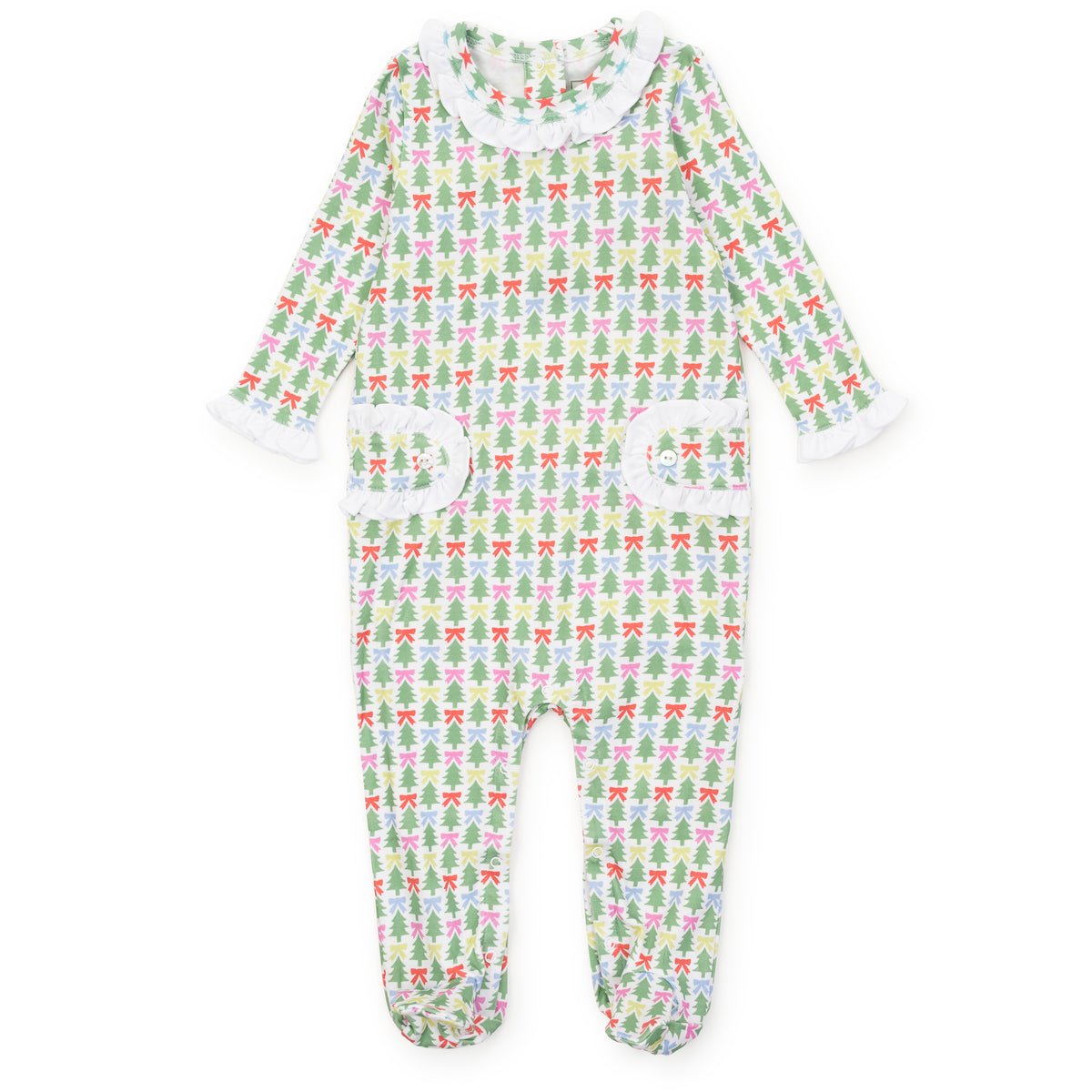 Everyday Lucy Girls' Romper - Tree Topper Bows Kidswear