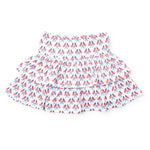 Everyday Maggie Girls' Tiered Skirt - Stars, Stripes and Bows Kidswear