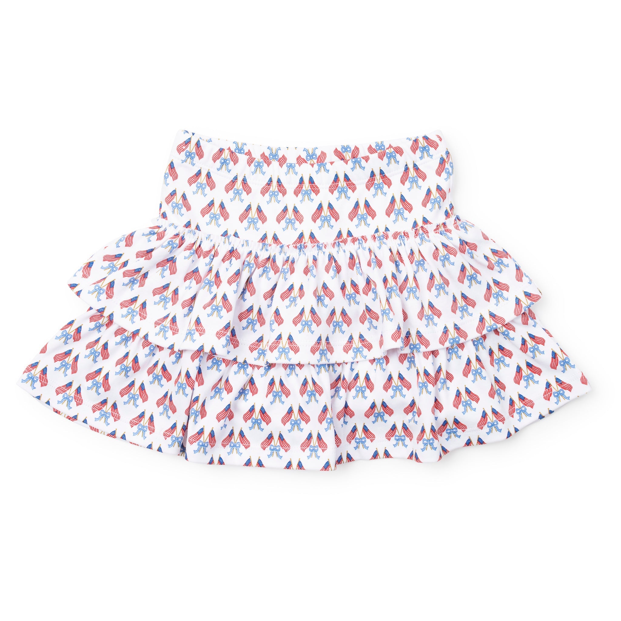 Maggie Girls' Tiered Skirt - Stars, Stripes and Bows