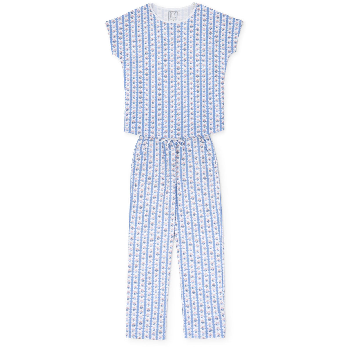 Everyday Marcia Women's Pima Cotton Pajama Pant Set - Harvest Ribbon Floral Kidswear