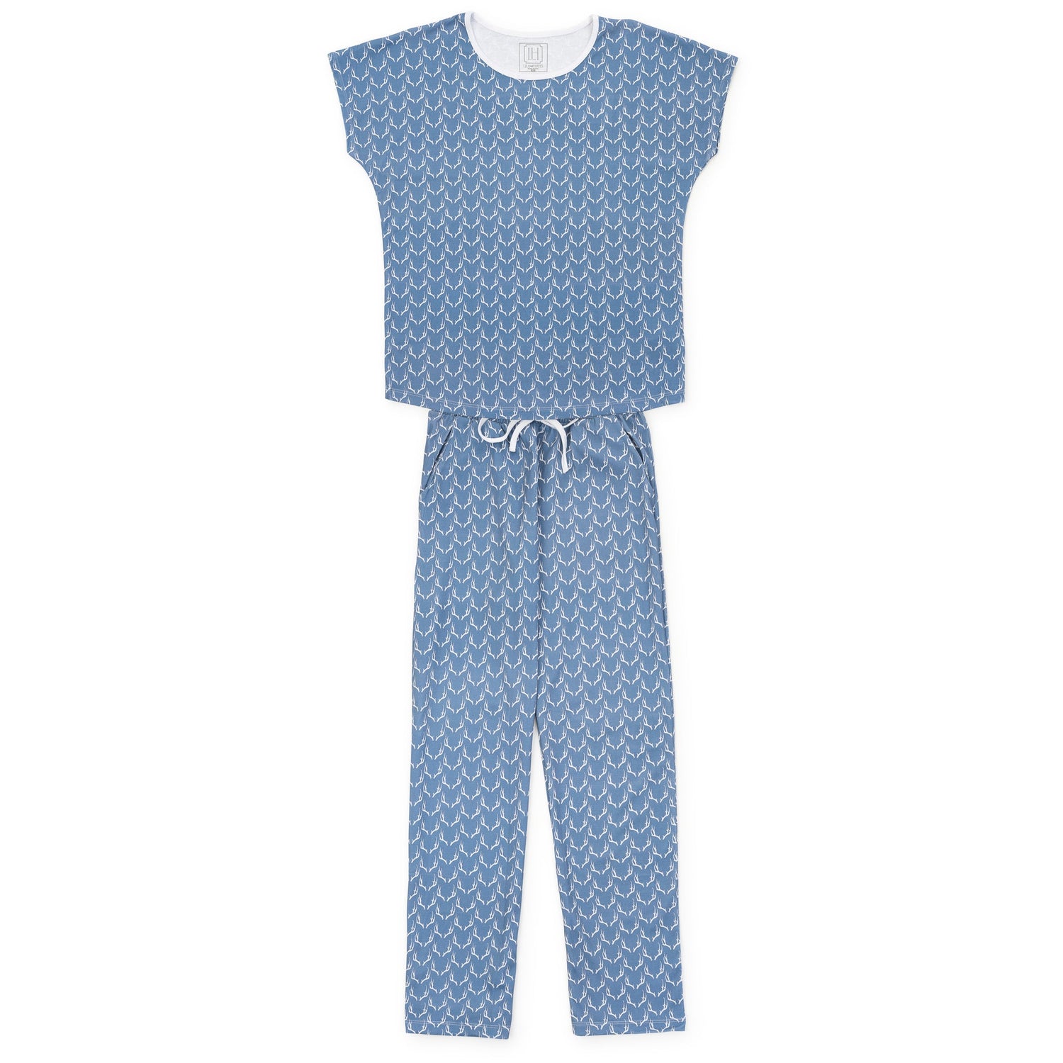 Marcia Women's Pima Cotton Pajama Pant Set - Rustic Antlers