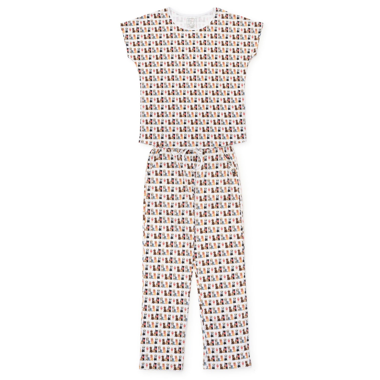 Marcia Women's Pima Cotton Pajama Pant Set - Western Pups