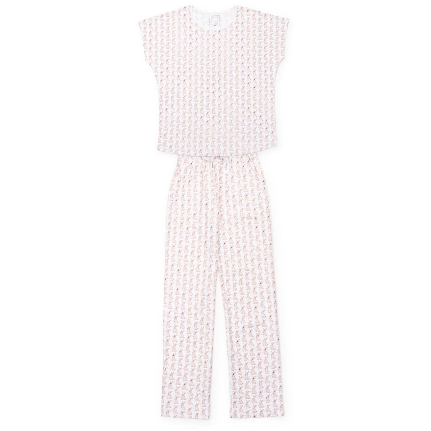 Marcia Women's Pajama Pant Set - Easter Bunnies Pink