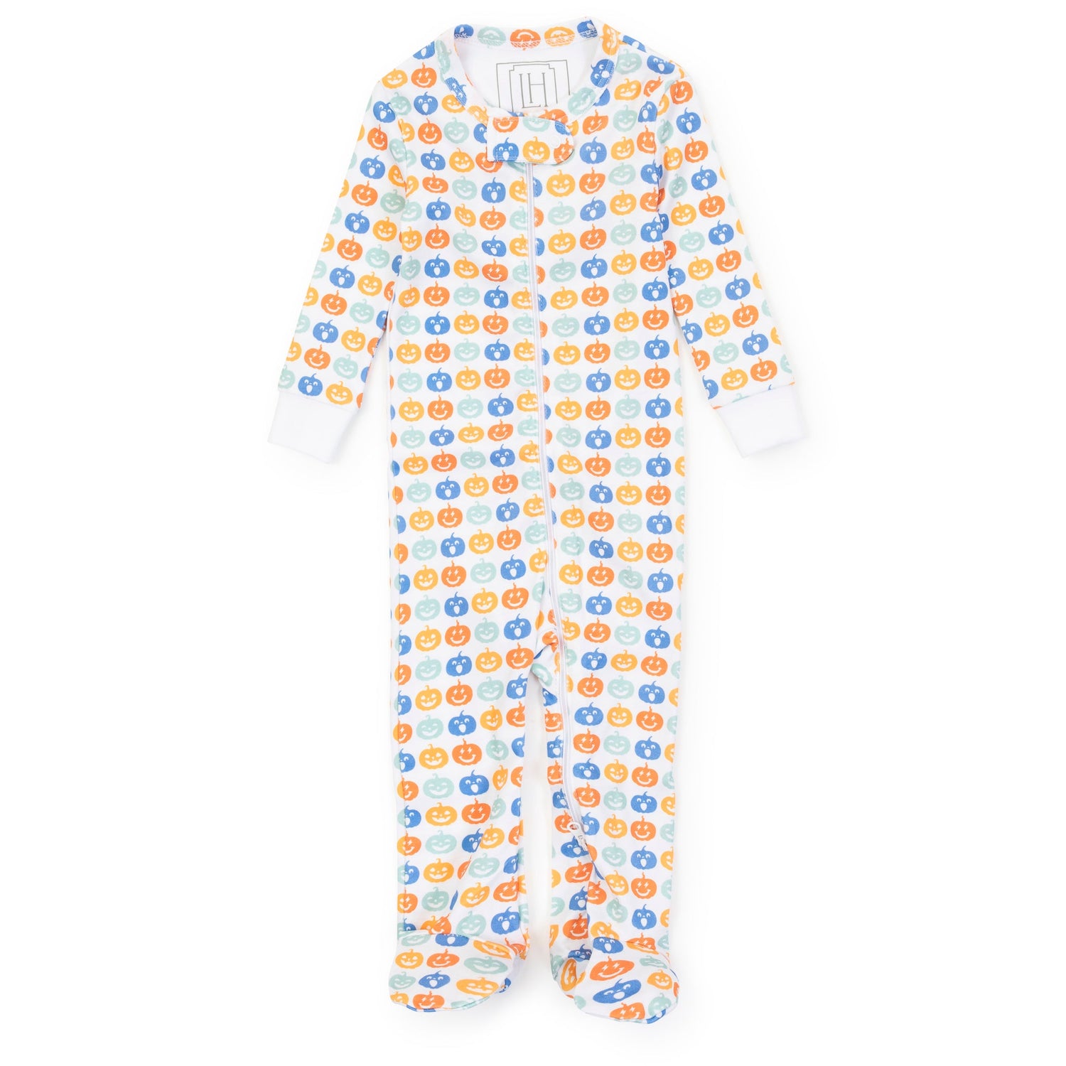 Parker Boys' Zipper Pajama - Preppy Pumpkins Cool