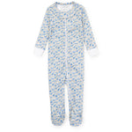 Everyday Parker Boys' Zipper Pajama - Blue Savanna Safari Kidswear