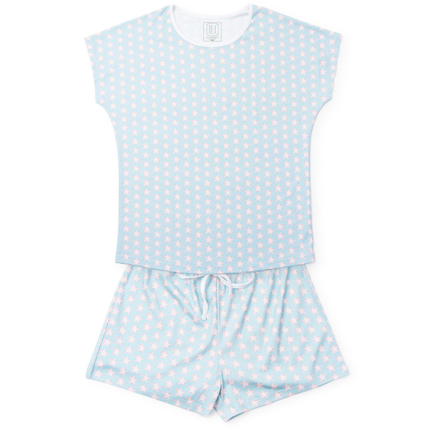 Riley Women's Pajama Short Set - Seaside Starfish