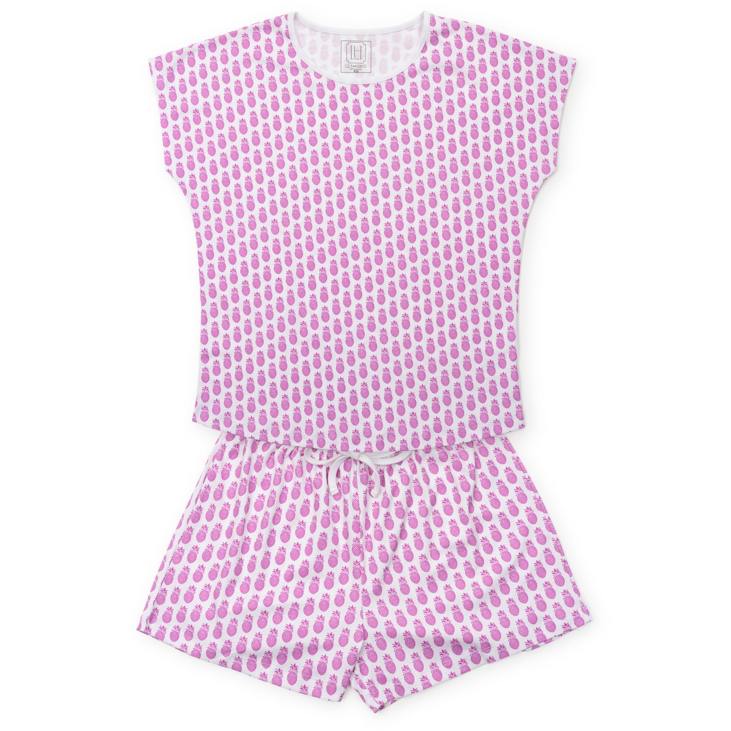 Riley Women's Pajama Short Set - Palm Beach Pineapples