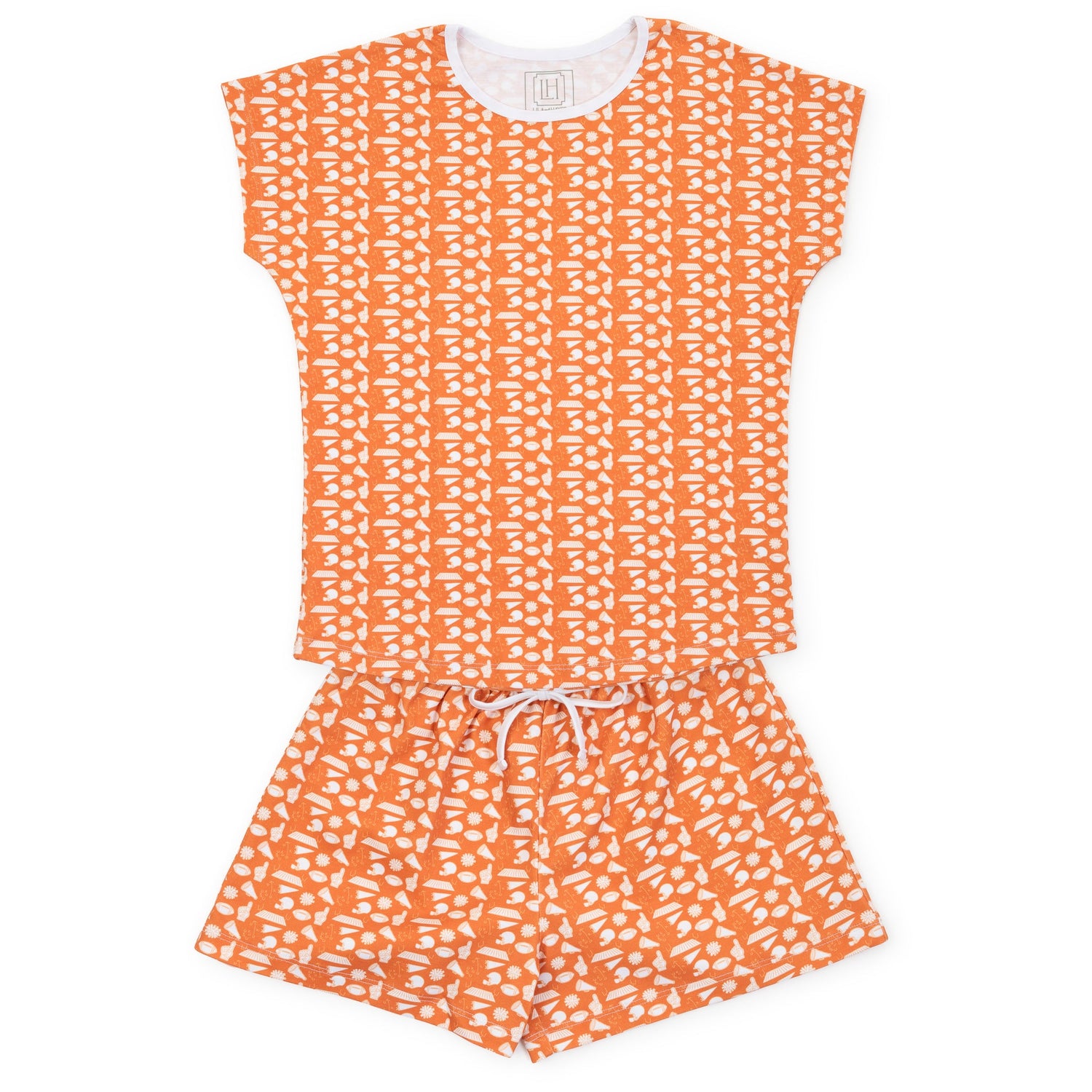 Riley Women's Pajama Short Set - Pep Rally Orange