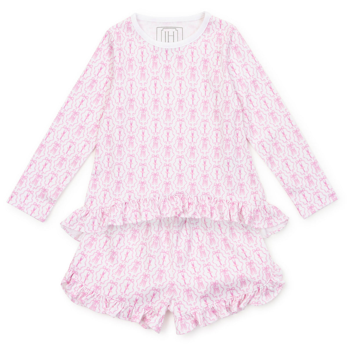 Everyday Rorie Girls' Short Set - Ballet and Bows Kidswear
