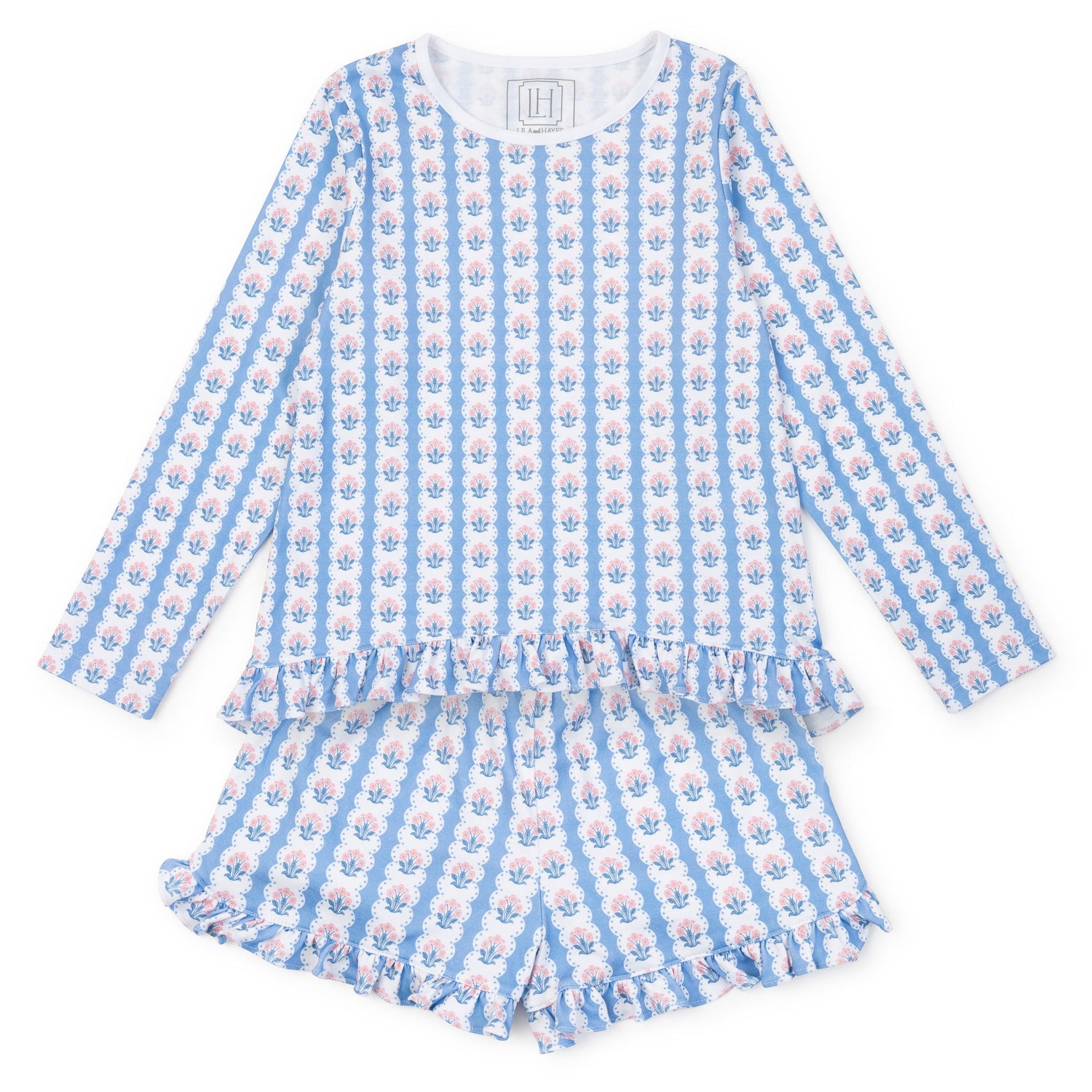 Rorie Girls' Short Set - Harvest Ribbon Floral