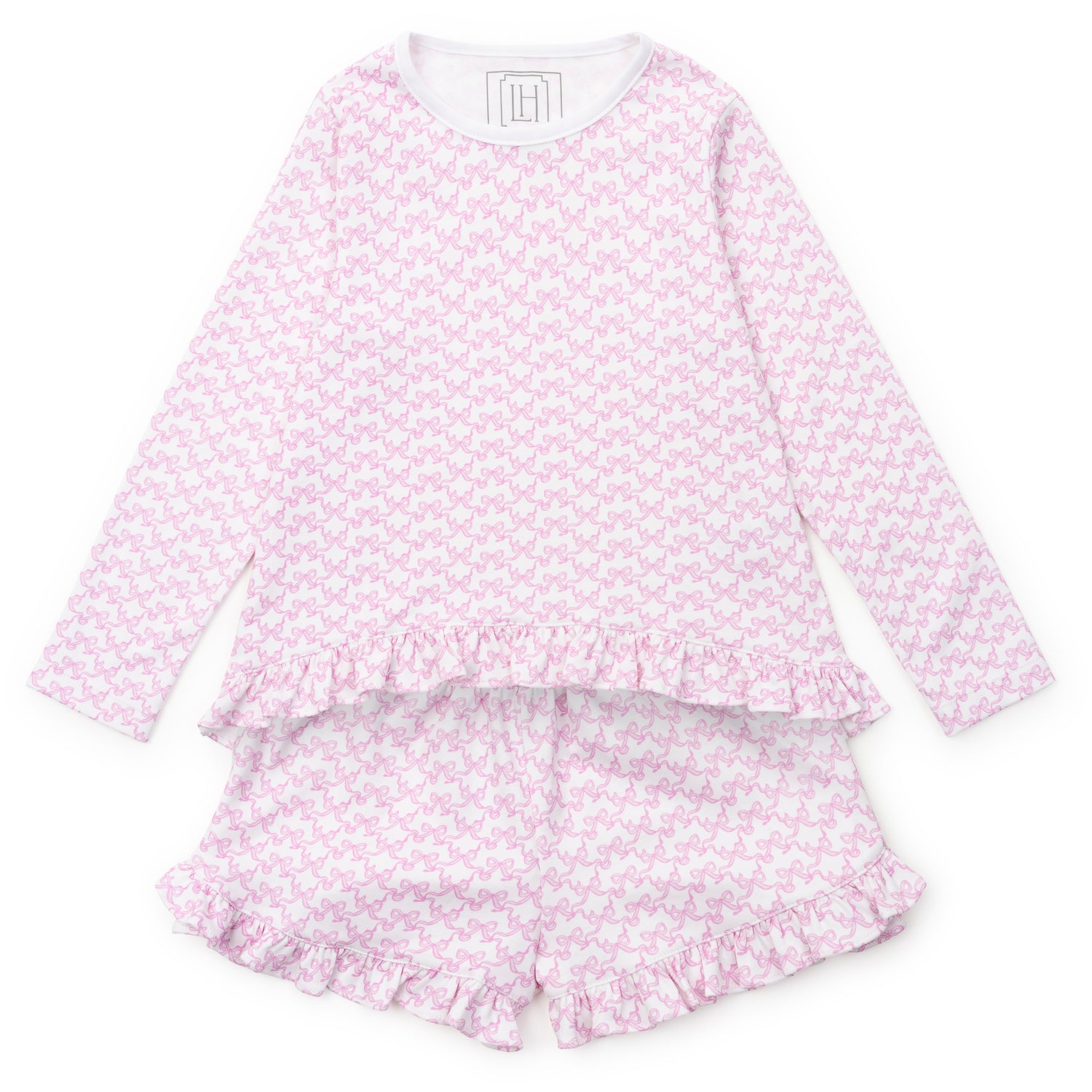 Rorie Girls' Short Set Pretty Pink Bows