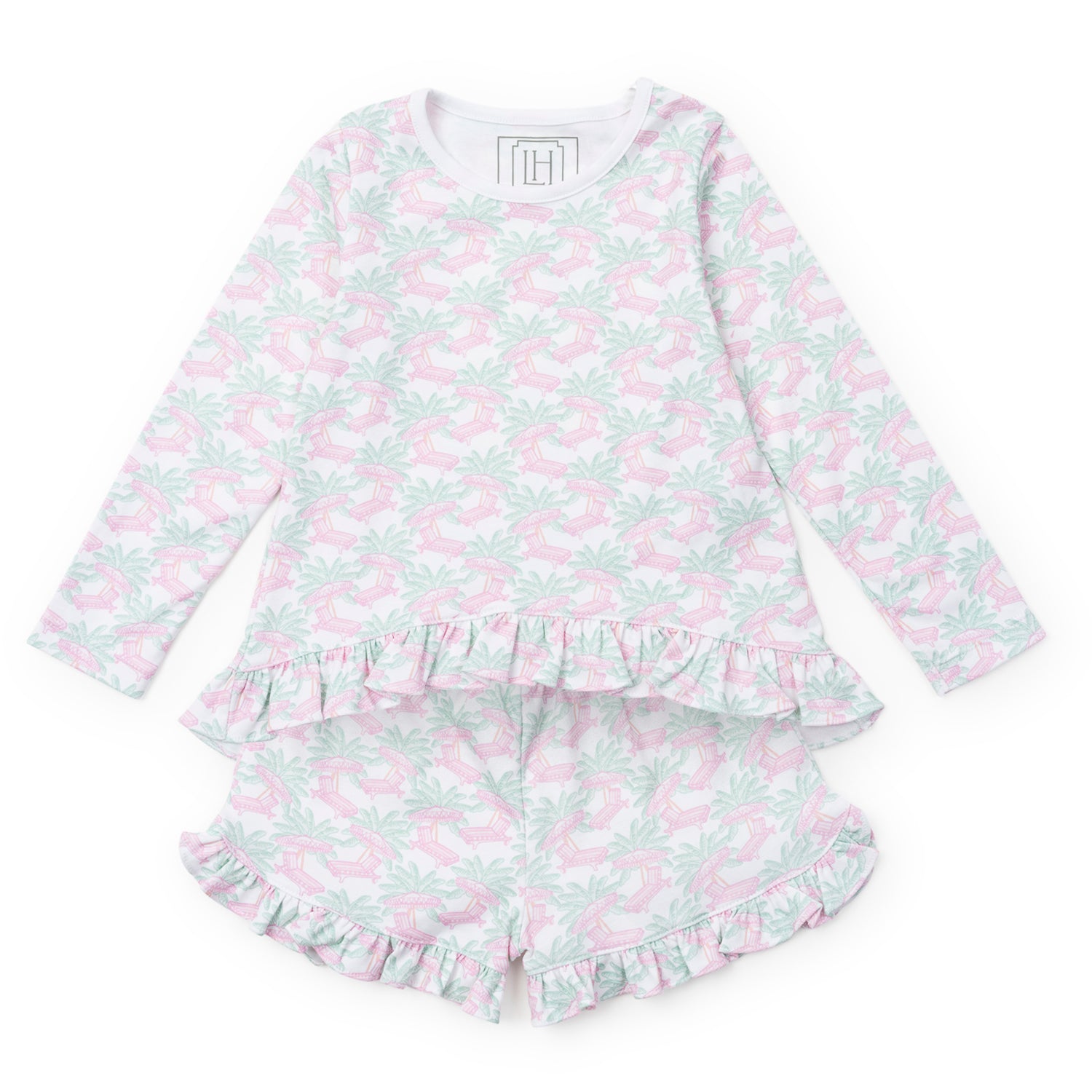 Rorie Girls' Short Set - Poolside Palms