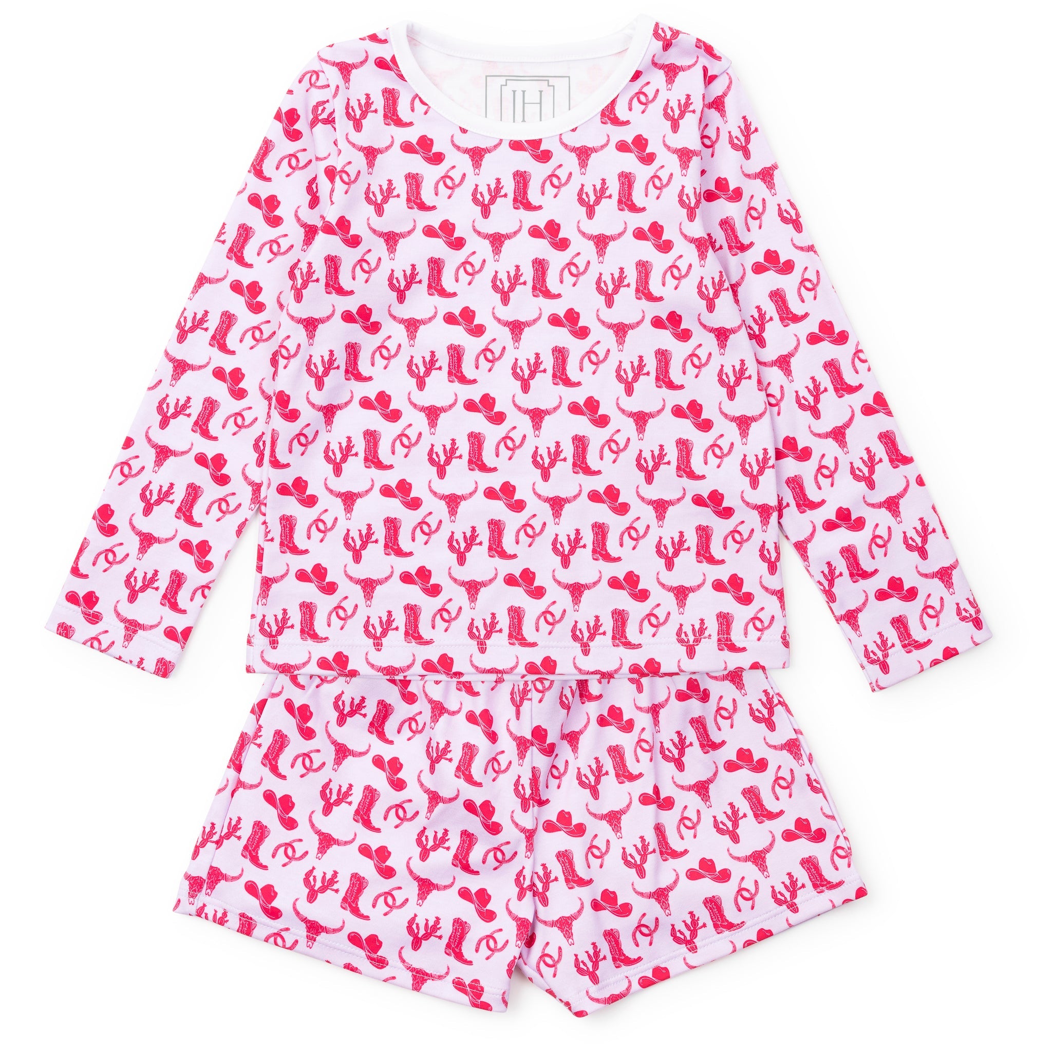 Sophie Girls' Short Set - Wild West Pink