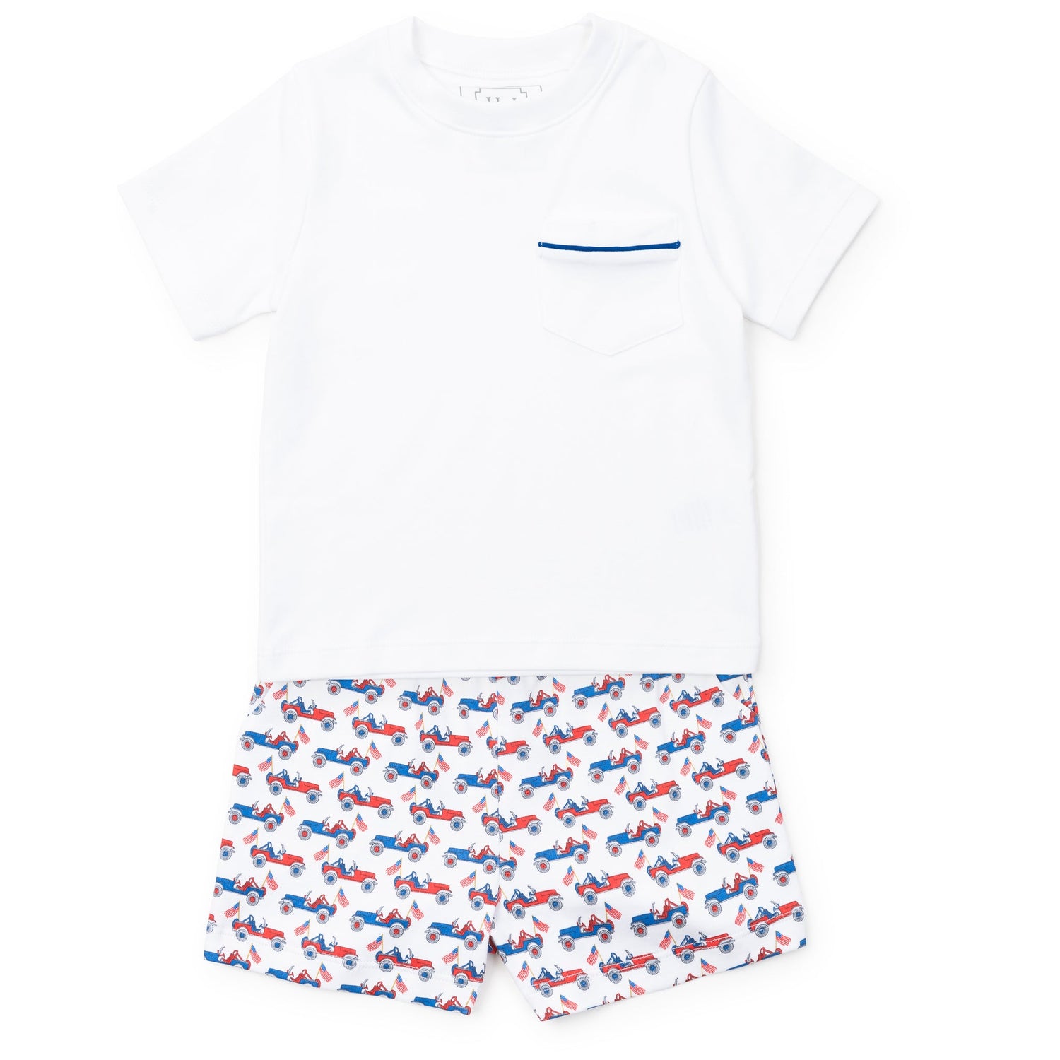 Walker Boys' Short Set - Patriotic Jeeps