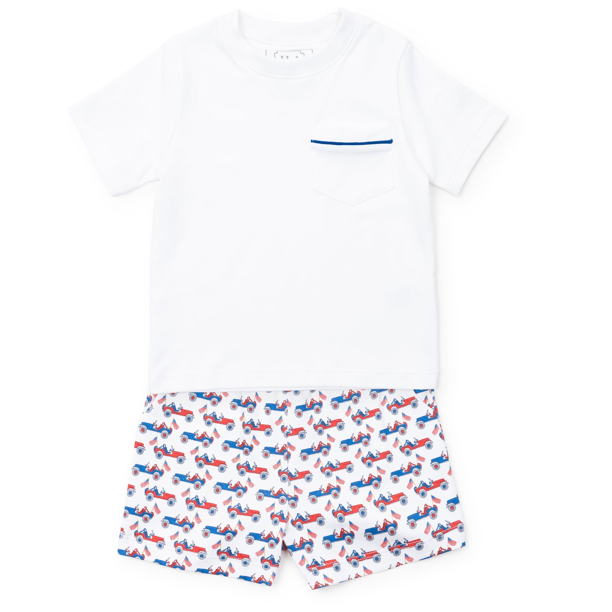 Walker Boys' Short Set - Patriotic Jeeps
