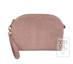 Luxe Dome Clutch Faux Fur in Rose Pink by TRVL Design