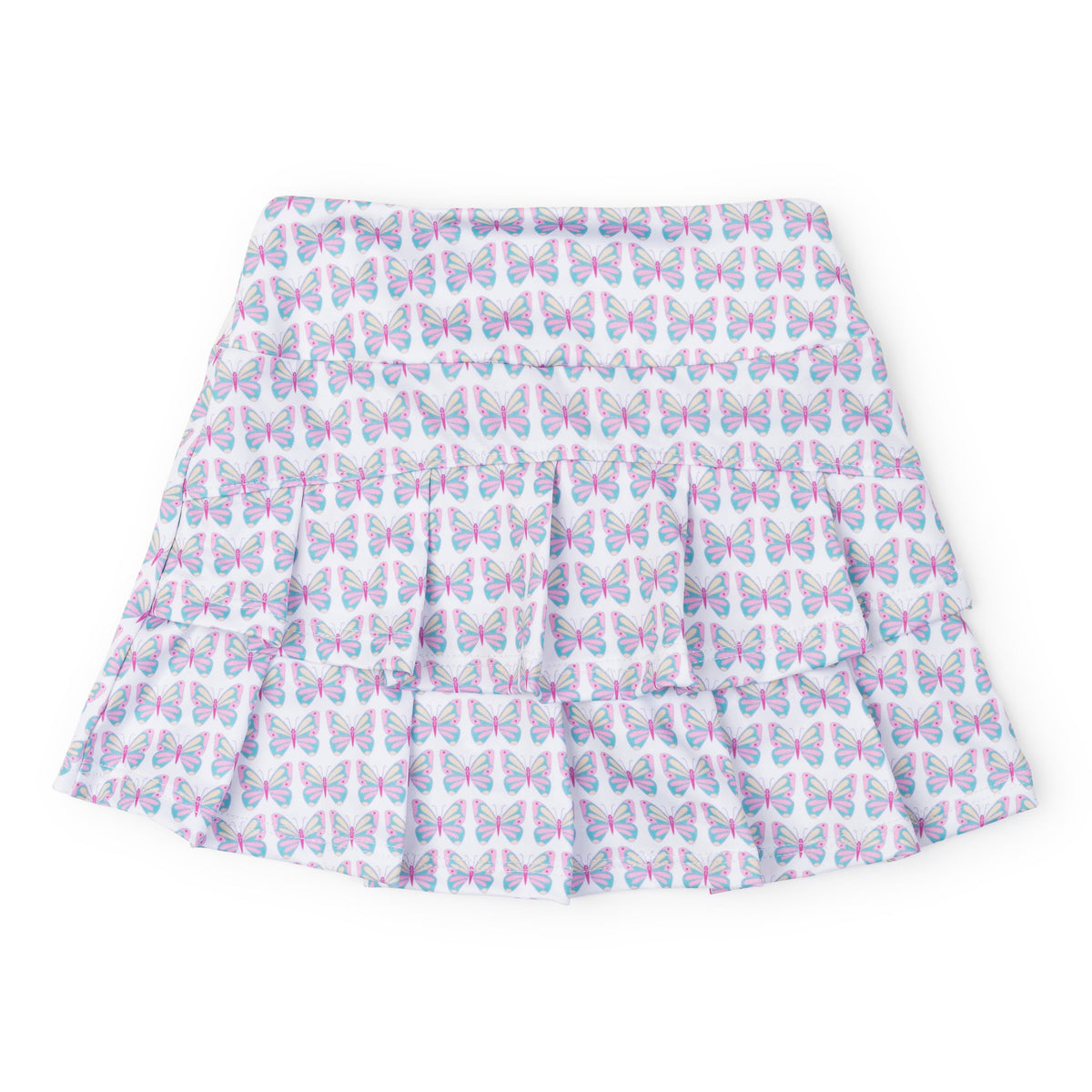 Margot Girls' Performance Skirt by LH Sport - Peace Love Butterflies Pink Multi outfit perfect for everyday wear