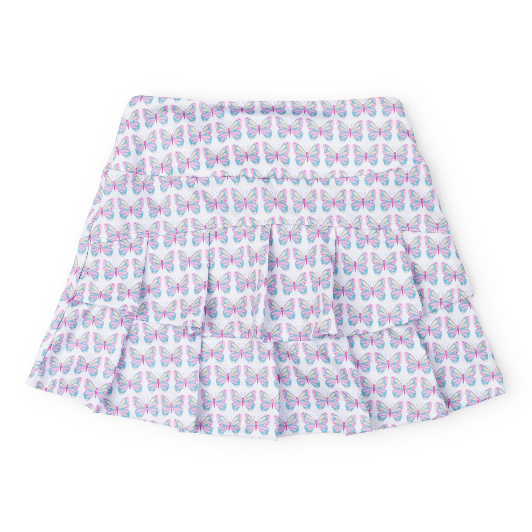 Margot Girls' Performance Skirt by LH Sport - Peace Love Butterflies Pink Multi outfit perfect for everyday wear
