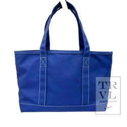 Maxi Tote Coated Canvas Blue Bell by TRVL Design