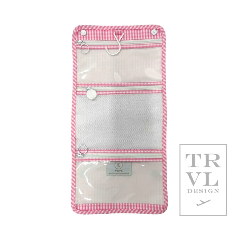Mini Rollup Hanging Bag Gingham Pink by TRVL Design