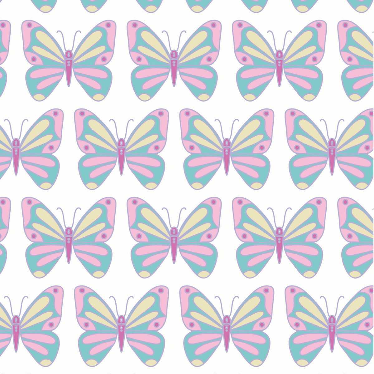 Sloane Girls' Short Sleeve Performance Top by LH Sport - Peace Love Butterflies Pink Multi stylish kids outfit collection