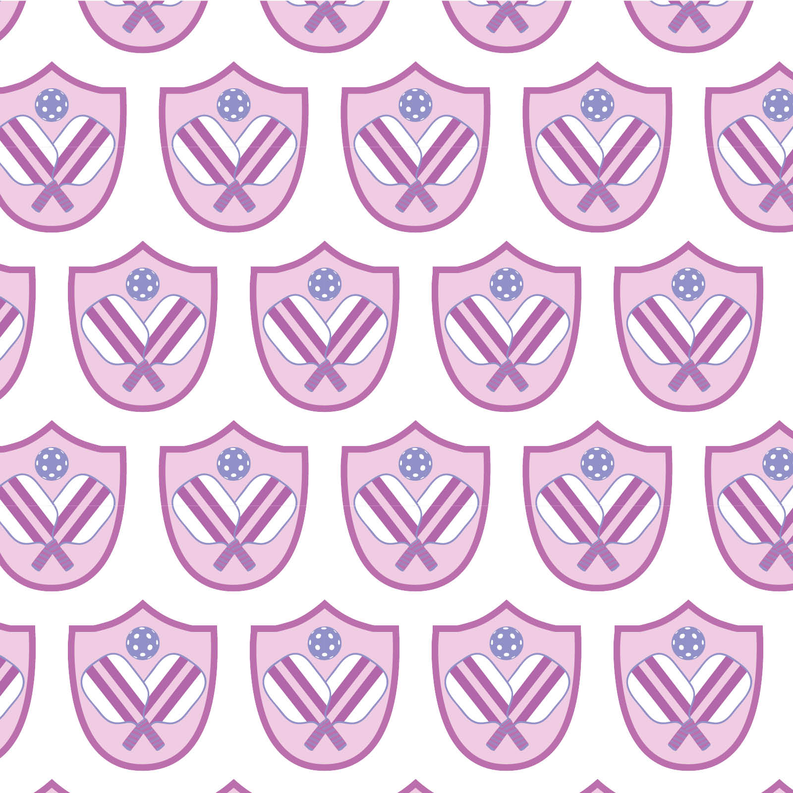 Marcia Women's Pajama Pant Set Pickleball Crest Pink