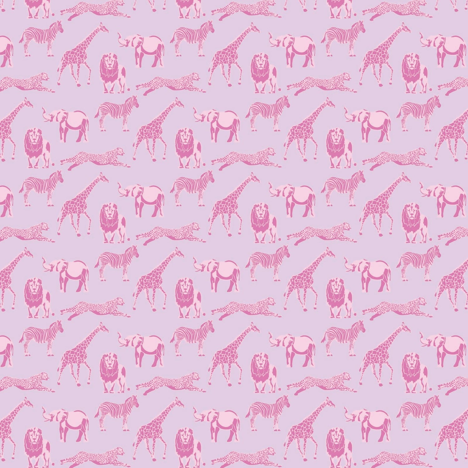 Parker Girls' Zipper Pajama - Pink Savanna Safari
