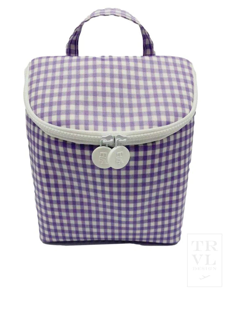 TAKE AWAY Insulated Bag Gingham Purple by TRVL Designs