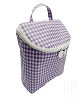 TAKE AWAY Insulated Bag Gingham Purple by TRVL Designs