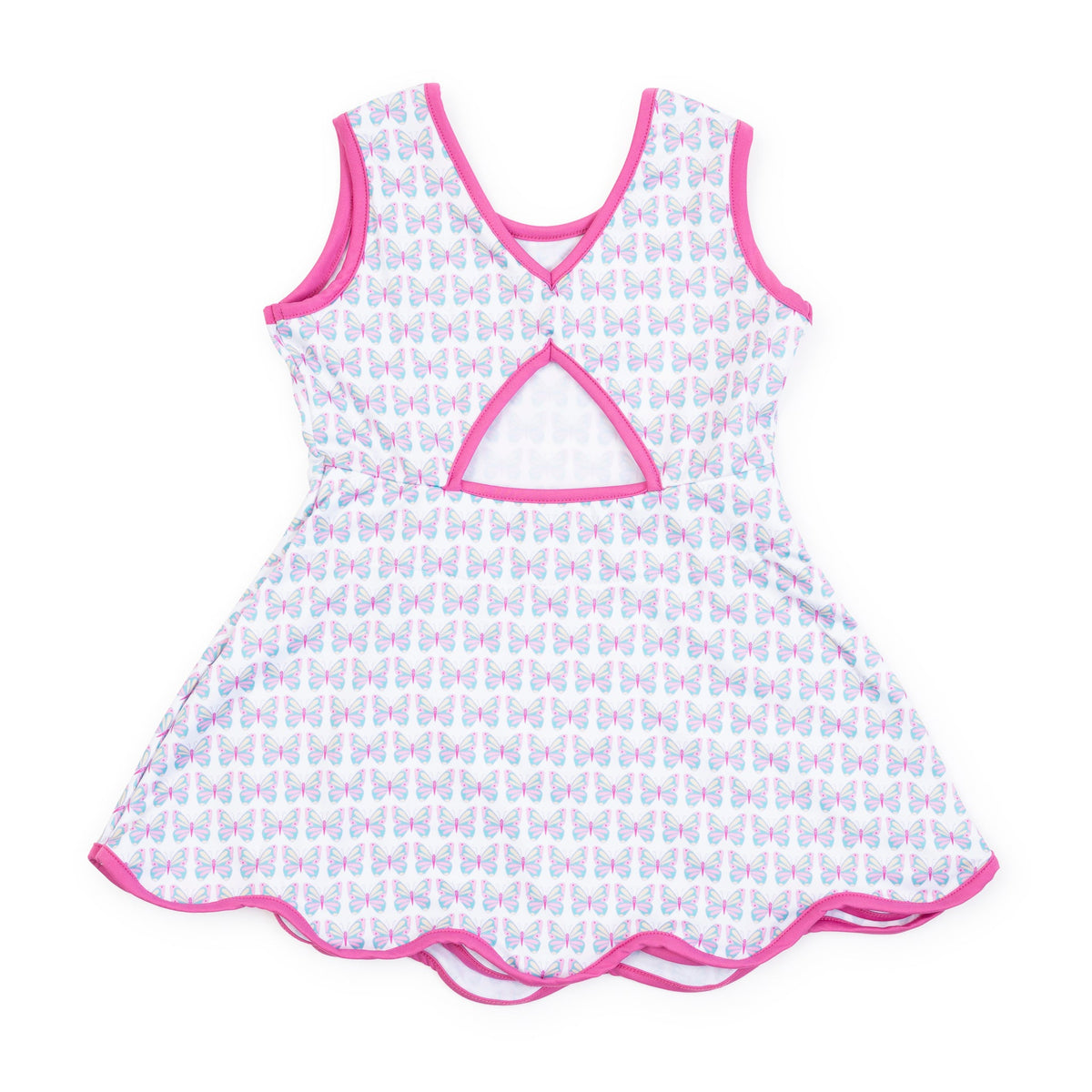 Everyday Taylor Girls' Performance Dress by LH Sport - Peace Love Butterflies Pink Multi Kidswear