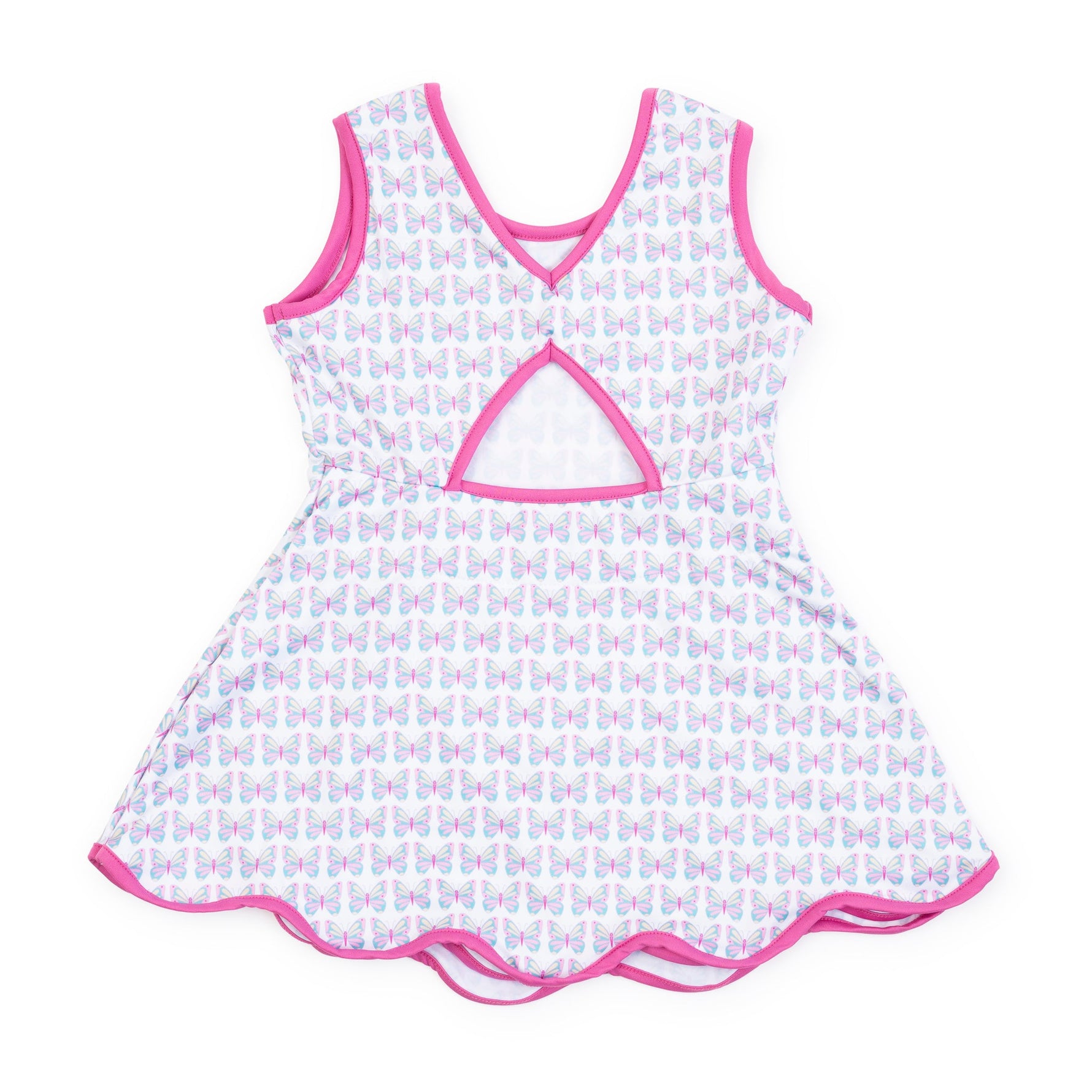 Everyday Taylor Girls' Performance Dress by LH Sport - Peace Love Butterflies Pink Multi Kidswear